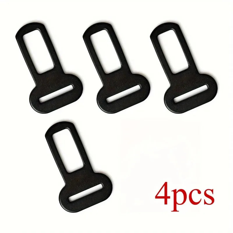 Stainless Steel Pet Seat Belt Clip Adapter – Universal Car Safety Buckle for Dogs & Cats