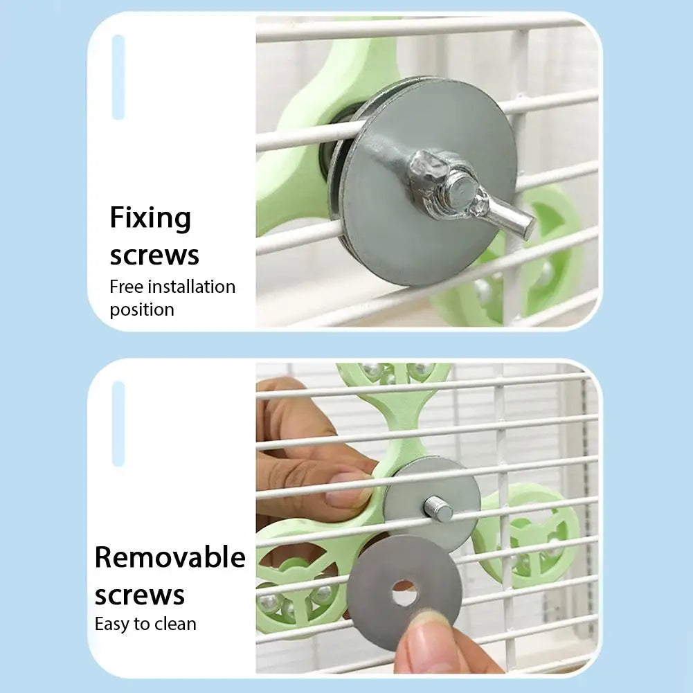 Interactive Parrot Windmill Chewing Toy – Mental Stimulation & Entertainment