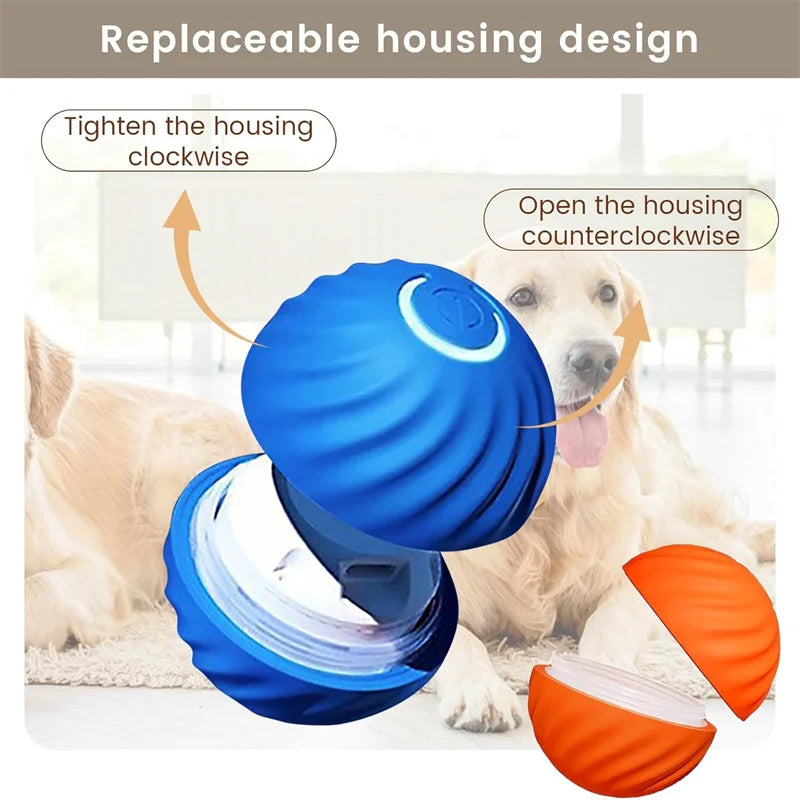 Smart Interactive Pet Ball – USB Rechargeable Auto-Moving Toy for Dogs & Cats